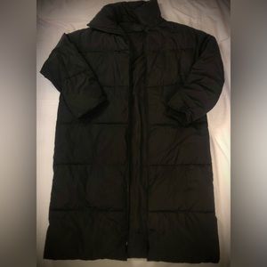 OAK+FORT LONG PUFFER COAT- BLACK size Large